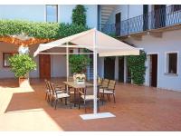 Foto gazebo pieghevole 3x3 mt in ferro bianco con anti polling