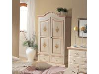 Foto armadio in legno 2 porte 2 cassetti bianco filo rosa arredamenti in stile classico barocco