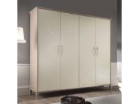 Foto armadio in legno 4 ante con cassettiera interna per arredamenti in stile moderno contemporaneo