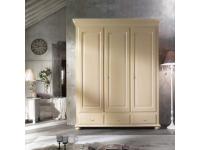 Foto armadio in legno 3 ante 2 cassetti avorio