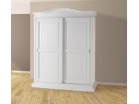 Foto armadio in legno 2 ante scorrevoli bianco