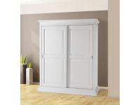Foto armadio in legno 2 ante scorrevoli color bianco
