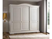 Foto armadio in legno 3 ante scorrevoli colore bianco