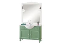 Foto mobile bagno in legno con mineralmarmo, colore verde