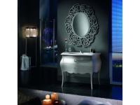 Foto mobile bagno contemporaneo 2 cassetti laccato tortora madreperla con piano mineralmarmo