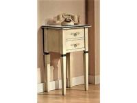 Foto porta telefono in legno con 2 cassetti decorato