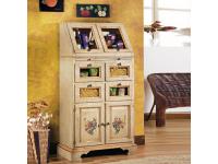 Foto dispensa in legno con 4 porte 4 cassetti 2 ribaltine e 1 tiretto decorato in stile classico