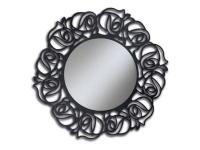 Foto specchiera rotonda con cornice decorata