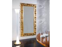 Foto specchiera rettangolare lavorata foglia oro per arredi in stile classico barocco