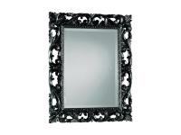 Foto specchiera rettangolare lavorata colore nero lucido arredamenti stile moderno contemporaneo