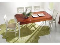 Foto tavolo rettangolare con piano fisso smontabile da cm 120 per arredamenti in stile classico contemporaneo