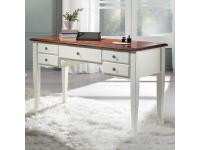 Foto scrivania provenzale shabby in legno 5 cassetti 150cm