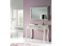 Foto scrittoio in legno 2 cassetti sagomato