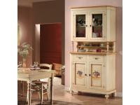 Foto credenza in legno 4 ante 2 cassetti laccato decorato stile classico