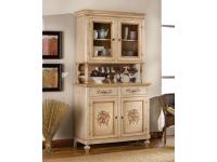 Foto credenza in legno 4 ante e 2 cassetti laccato decorato