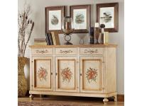 Foto credenze in legno decorate con 3 porte 3 cassetti in stile classico decorato