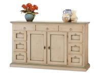 Foto credenza provenzale shabby in legno 2 ante 9 cassetti laccato decorato