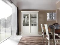 Foto vetrina in legno 2 porte scorrevoli