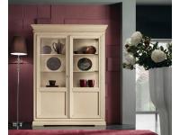 Foto vetrina in legno 2 porte avorio