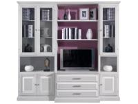 Foto libreria porta tv bicolore in legno