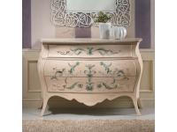 Foto comò in legno 3 cassetti laccato decorato con terre per arredamenti in stile barocco