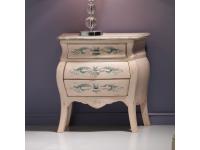 Foto comodino 3 cassetti in legno laccato decorato con terre arredamenti in stile barocco