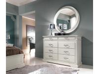 Foto comò lui e lei 8 cassetti in legno bianco