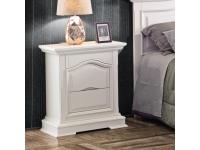 Foto comodino in legno 3 cassetti 1 a scatto bianco arredamenti stile moderno