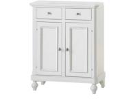 Foto credenzina in legno 2 porte 2 cassetti bianco consumato