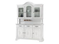 Foto credenza provenzale shabby chic con 3 ante e sopralzo con cornice curvata