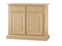 Foto credenzina in legno 2 porte 2 cassetti avorio