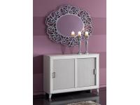 Foto credenzina moderna in legno con 2 ante scorrevoli