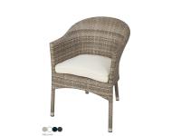 Foto poltrone in alluminio arredo locali terrazze giarini con intreccio nylon e cuscino