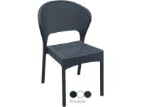 Foto sedie in plastica polipropilene intreccio rattan stampato per arredo contract bar ristorante giardino terrazze