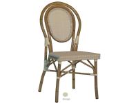 Foto sedie belluno in alluminio effetto bamboo per arredo esterno contract classico bar ristorante pizzerie gelaterie