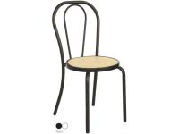 Foto sedie thonet impilabili in ferro con seduta plastica ideale ad uso catering ed arredo bar pub pizzeria