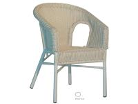 Foto poltrona in alluminio con intreccio nylon per arredo contract esterno bar pizzeria ristorante gelaterie