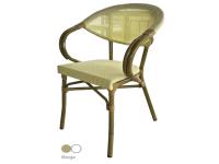 Foto poltrone in metallo verniciato effetto bamboo per arredo esterno bar ristorante hotel albergo