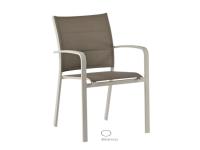 Foto poltona per arredo giardini terrazze bar ristorante in alluminio verniciato e tessuto sintetico