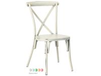 Foto sedia shabby chic provenzale in metallo per arredo ristorante hotel pizzeria bar trattoria