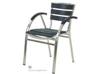 Foto poltrone in alluminio e legno sintetico per arredamento esterno bar ristorante pizzeria bar stile moderno