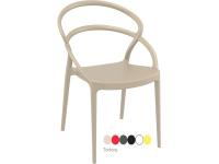 Foto sedie in polipropilene e fibra di vetro per arredo ristorante bar pizzerie interno esterno stile moderno