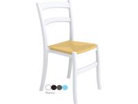 Foto sedie in plastica polipropilene con seduta stampata effetto paglia per arredo albergo pub ristorante uso interno esterno