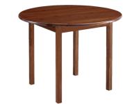 Foto tavolo ristorante in legno gambe quadre piano rotondo