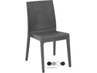 Foto sedie civitavecchia impilabili intreccio rattan polipropilene per arredo esterno bar ristorante pizzeria gelateria stile moderno