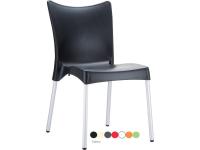 Foto sedie trieste per arredo bar ristorante trattoria gambe in alluminio e struttura in polipropilene uso interno - esterno