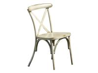 Foto sedia cusio croce in lamiera galvanizzata stile shabby industrial