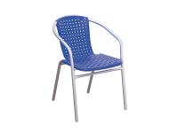 Foto sedia per arredo contract esterno struttura ferro epoxy silver seduta plastica