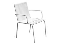 Foto sedia con braccioli trattata antiruggine con seduta e schienale filo per arredi bar dehor e terrazze