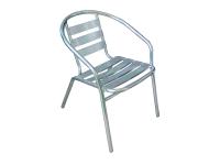 Foto sedia contract con braccioli per bar esterno impilabile in alluminio